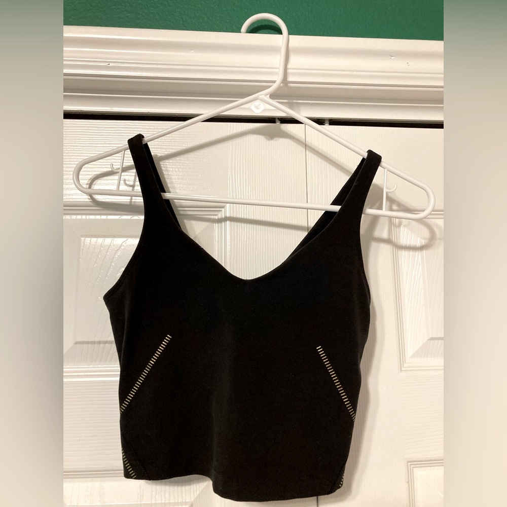 Lululemon Align Tank Top. Black w/ gold detailing!